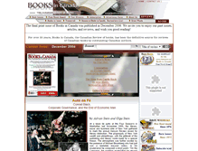 Tablet Screenshot of booksincanada.com